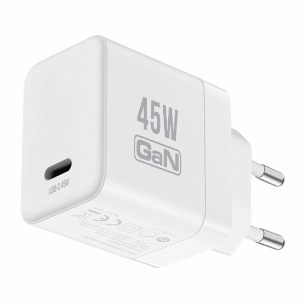 Crong Ultra Compact GaN - USB-C 45W PD 3.0 nástěnná nabíj...