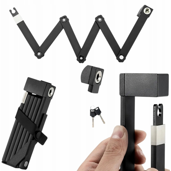 RockBros Skládací zámek na kolo 32140003001 s klíčem a ru...