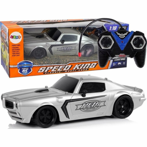 LeanToys R/C sportovní auto 1:18 stříbrný šampion