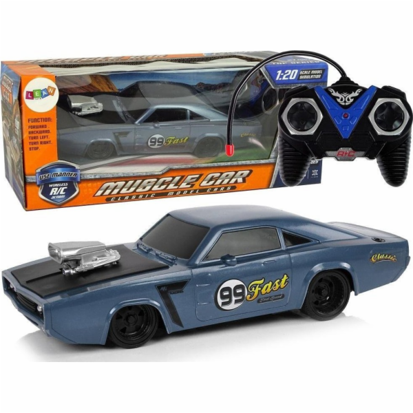 LeanToys Sportovní auto na dálkové ovládání 1:20, šedé