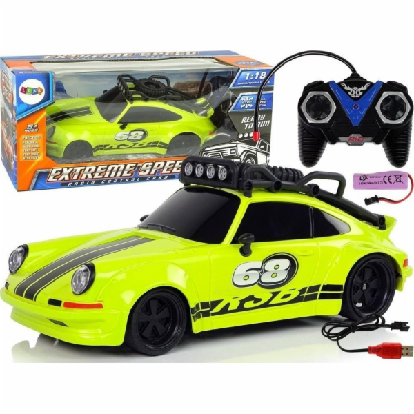 LeanToys Sportovní auto 1:18 zelené