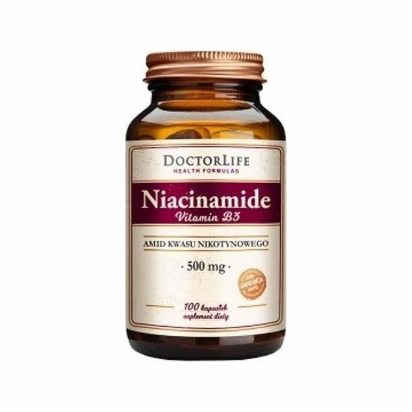 Doctor Life DOCTOR LIFE_Niacinamid Vitamín B3 500mg Dopln...