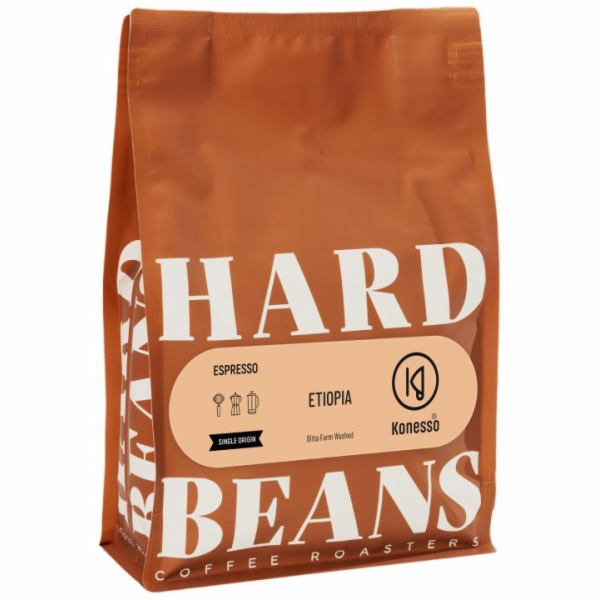 Hard Beans Kávová zrna Tvrdá zrna Etiopie Bitta Farm Espr...