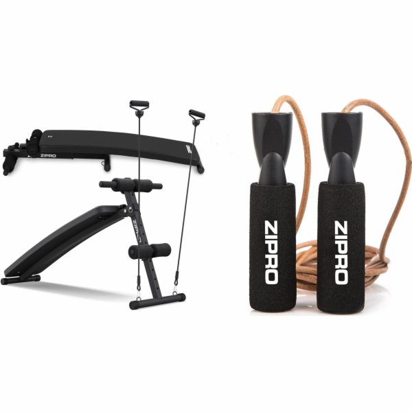 Zipro Šikmá cvičební lavice Zipro + švihadlo Zipro