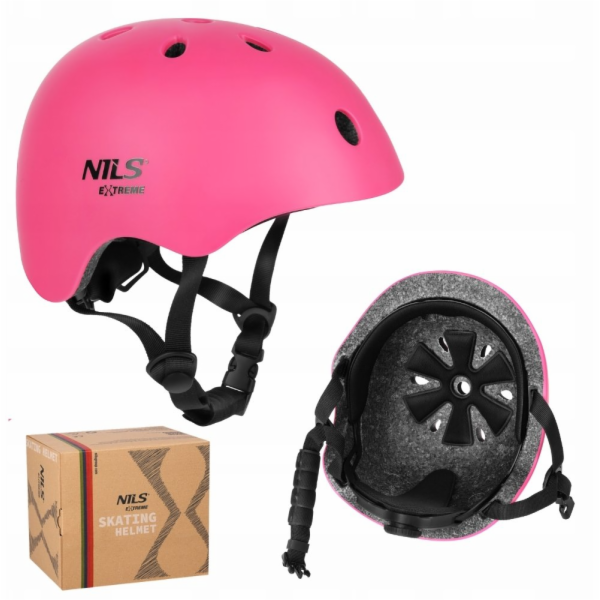 Nils Extreme MT301 RŮŽOVÁ PŘILBA S (52-56 CM)