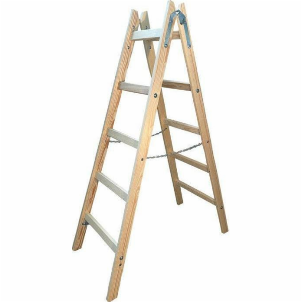 AWTools Dřevěný žebřík AWTOOLS 2x 5 schodů 150 kg