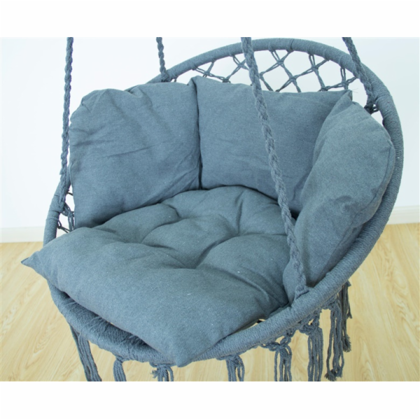 DOMOLETTI Houpací křeslo 706A0P3, 80×60×153 cm, šedé