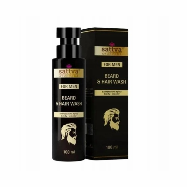 NoName SATTVA_Pro muže Mycí gel na vousy a vlasy 100ml