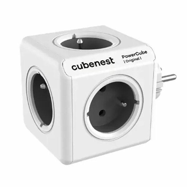 Cubenest Powercube Original,  5× zásuvka, bílá/šedá, děts...