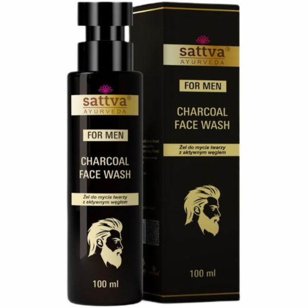 Sattva Čisticí gel na obličej s aktivním uhlím 100ml