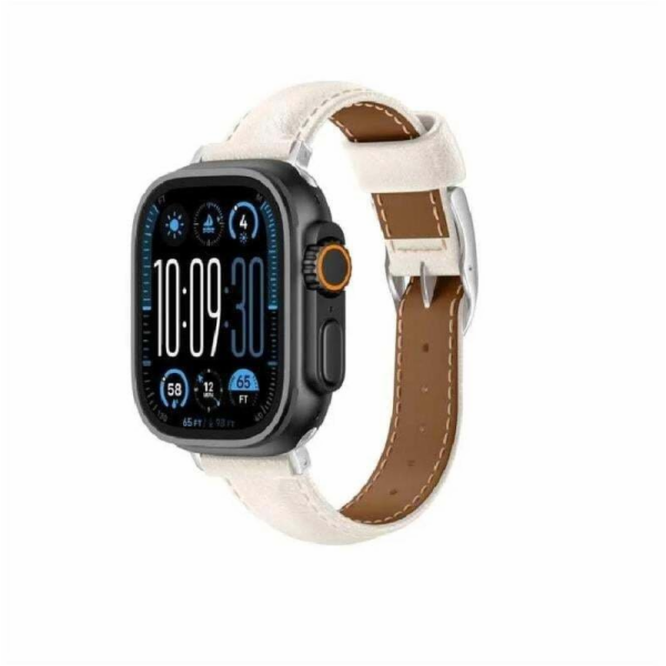 Amazingthing Kožený řemínek Class Band pro Apple Watch 45...