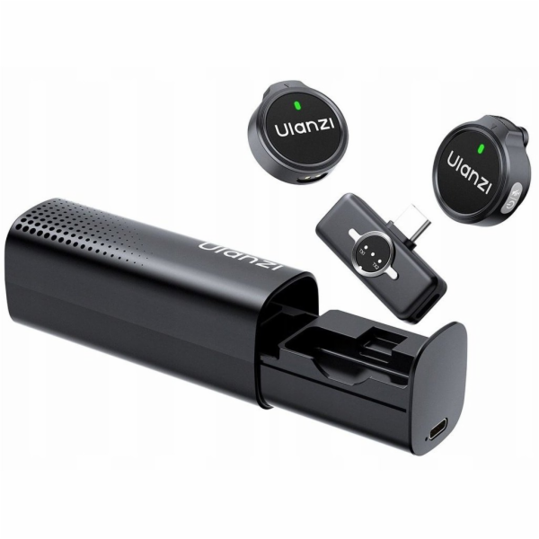 Ulanzi 2x Bezdrátový mikrofon 100M pro USB C Nabíjecí pou...