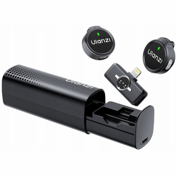 Ulanzi 2x Bezdrátový mikrofon 100m pro Lightning nabíjecí...