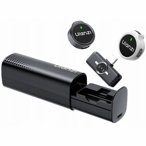 Ulanzi 2x Bezdrátový mikrofon 100M pro USB C Nabíjecí pou...