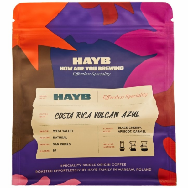 HAYB Kávová zrna Kostarika Volcan Azul FILTER 250g