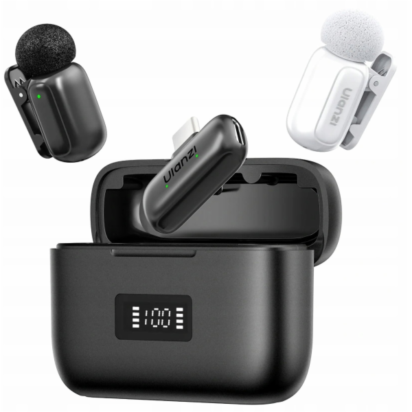 Ulanzi 2x Bezdrátový mikrofon 100m pro telefon s USB Type...