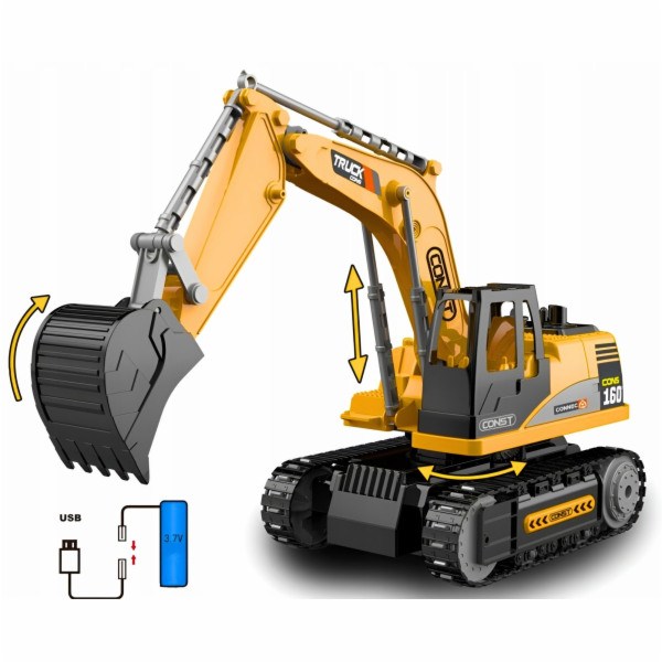 Bounn Dálkově ovládaný bagr s kouřem 27 MHz