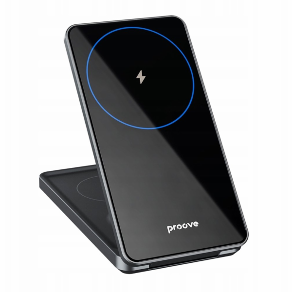 PROOVE Bezdrátová nabíječka Metal Edge 3 v 1, šedá, 15 W