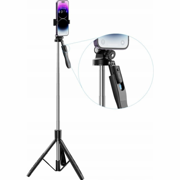 XO Selfie tyč XO Selfie Stick BT Tripod SS15 180cm, černá