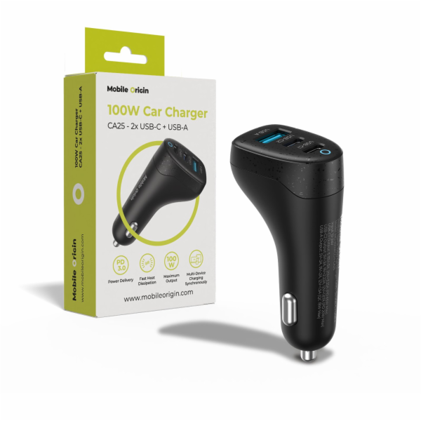 Mobile Origin Autonabíječka 100W CA25 - 2x USB-C + USB-A
