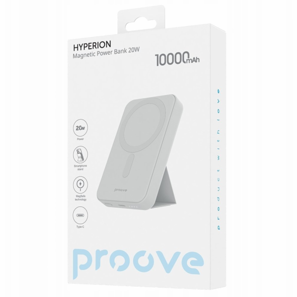 PROOVE Powerbanka Hyperion 10000mAh 20W bílá USB-C/USB-A