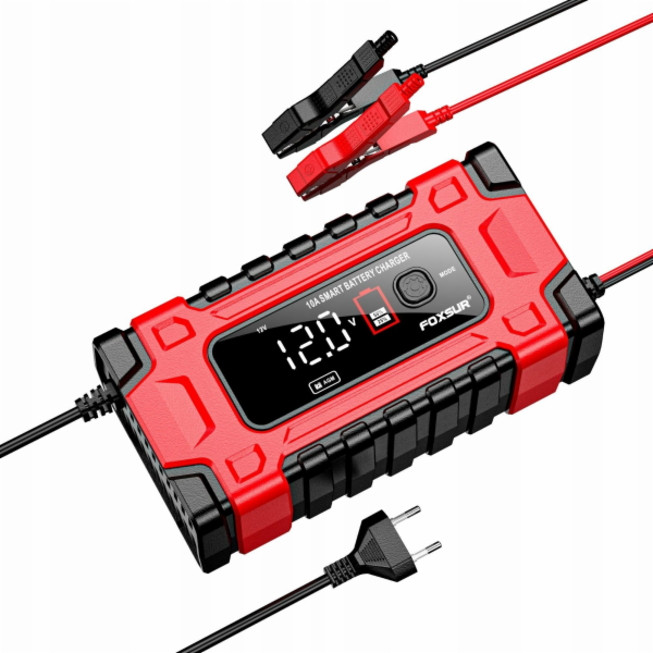 AWTools EM usměrňovač FOXSUR 12V a 24V 10A LCD