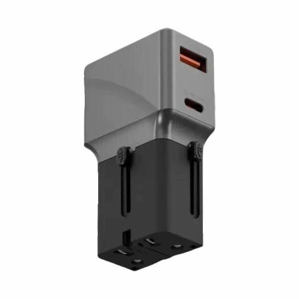 Energea Adaptér TravelWorld 1A1C 25W černý, bronzový