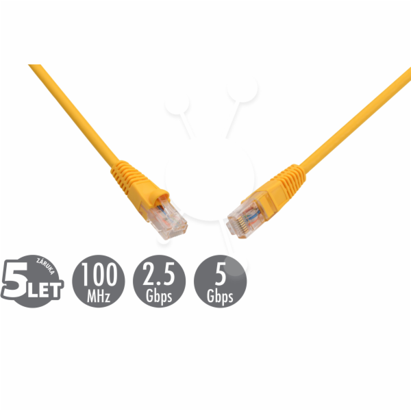 SOLARIX patch kabel CAT5E UTP PVC 2m žlutý