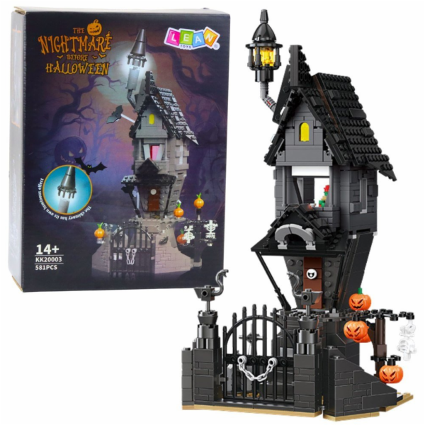 LeanToys Stavební kostky Strašidelný dům Halloweenská věž...