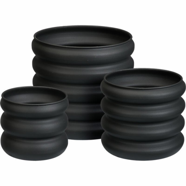 ProGarden Sada 3 pozinkovaných květináčů GREYLO