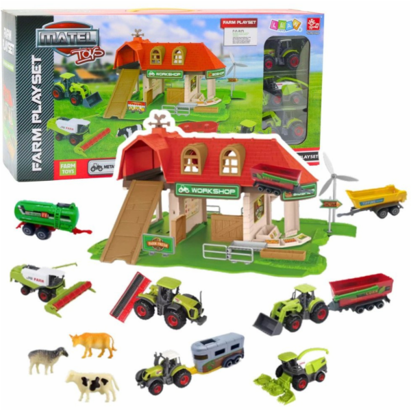 LeanToys Sada figurek Farmářský traktor Zvířata 42 dílků.