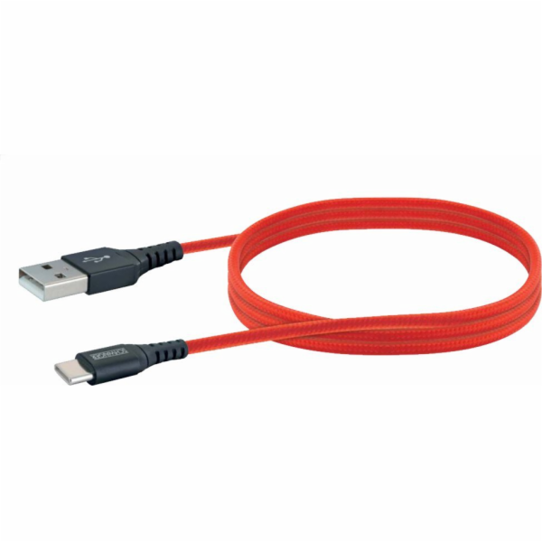 Schwaiger Kabel USB-A - USB-C 1,2 m červený (LPRO510501)