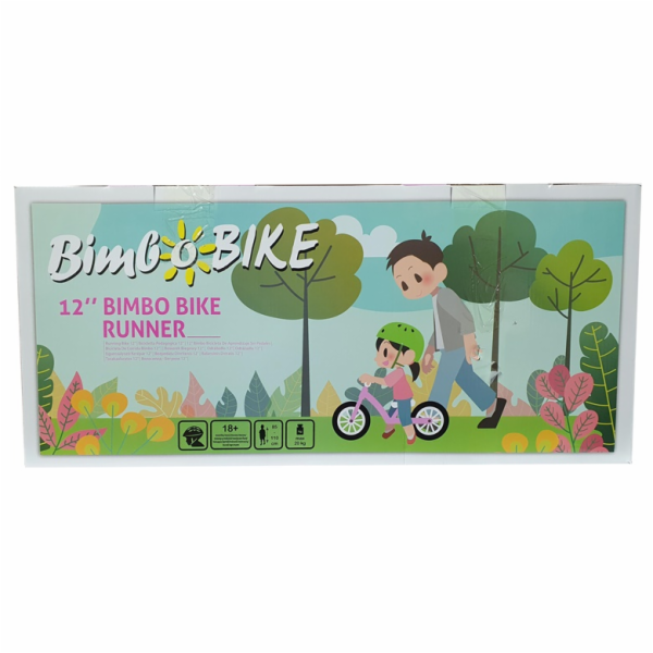 BIMBO_ BIKE Odrážedlo Bimbo Bike 75901, růžové, 12"