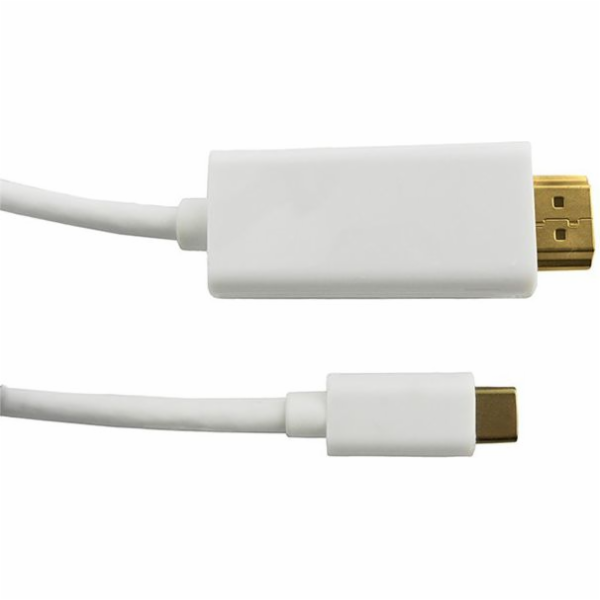 Qoltec Kabel USB-C - HDMI 2 m bílý (50415)