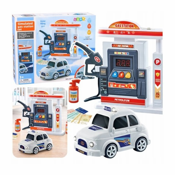 LeanToys Interaktivní Čerpací stanice Policejní auto Svět...