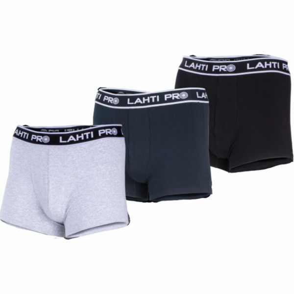 Lahti Pro Pánské boxerky černé, šedé, tmavě modré, 3 páry...