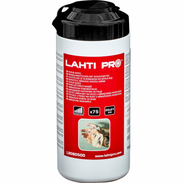Lahti Pro Hand Wipes extreme peelingové ubrousky p860, 75...