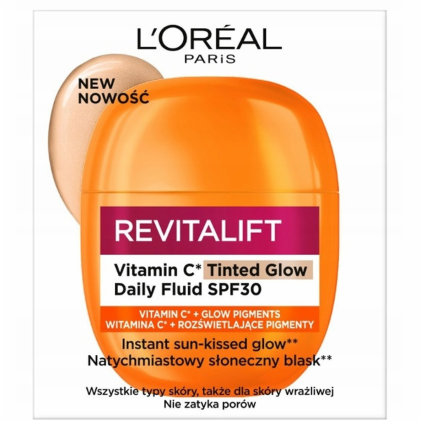 Kryolan L'OREAL_Revitalift Vitamin C Fluid Tónovaný SPF30