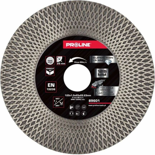 Pro-Line Tenký diamantový řezací/brusný kotouč, 125*1,5*2...