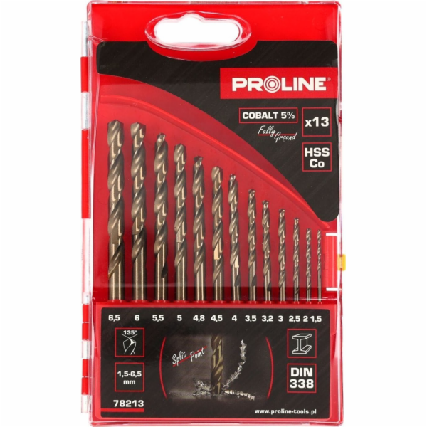 Pro-Line Vrtačka HSSCO DIN338 BROUŠENÉ VRTÁKY DO KOVU 13 ...