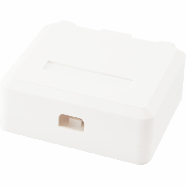 Equip Vybavte Aufputzdose 2x Keystone Jack s Abdeckung weiß