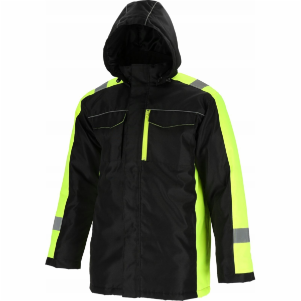 Lahti Pro Pánská zteplená bunda s kapucí, černožlutá, 3XL...