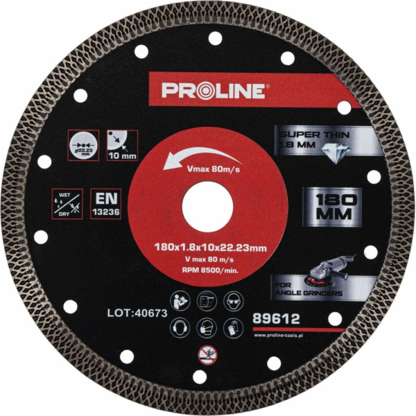 Pro-Line Diamantový řezný kotouč, tenký, 180*1,8*10*22,23...