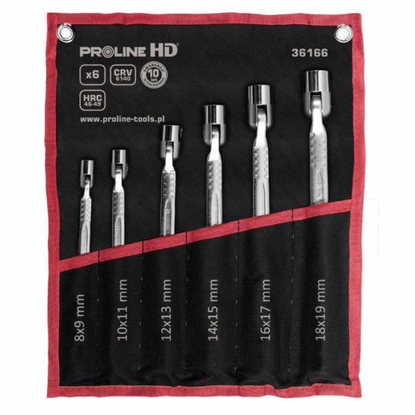 Pro-Line Sada kloubových nástrčných klíčů 8-19 mm, 6dílná...