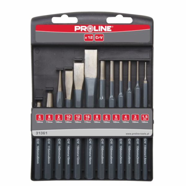 Pro-Line Sada 12 razníků, sekáčů a důlčíků (31361)