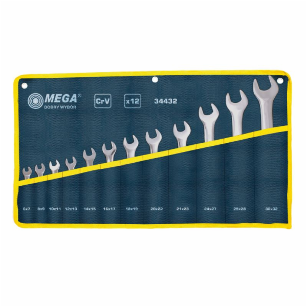 Mega sada otevřených klíčů 6-32 mm 12 ks (34432)
