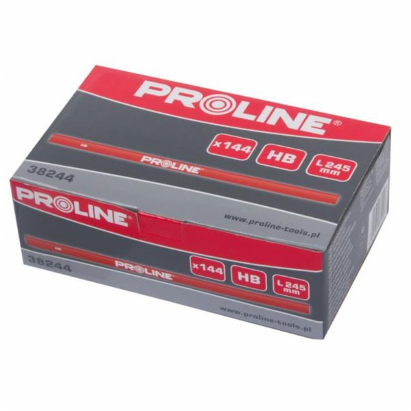Pro-Line Červená tesařská tužka HB 245 mm 144 ks - 38244
