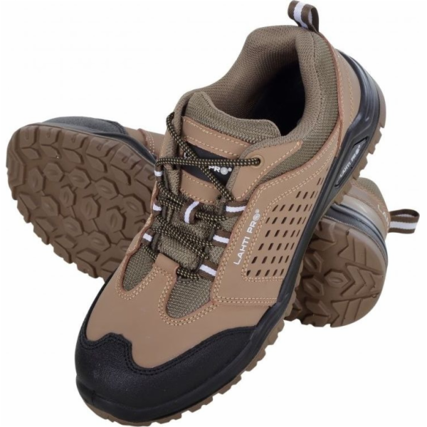 Lahti Pro Boty Nubuck s dírkami béžovo-černé, S1 SRA,43,C...