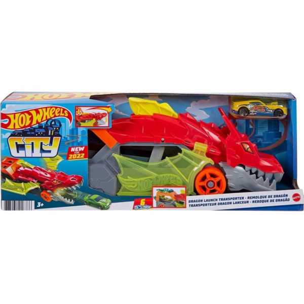 Hot Wheels Transportér-odpalovač Smok GTK42 s autíčkem