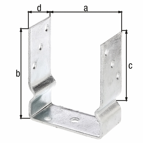 Podpěra sloupku ve tvaru U pro montáž šrouby, 121 mm x 15...